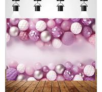 Enchanting Pink Purple Balloon Theme Background Cloth, Suitable for Photography of Girls' Birthdays and Preschool Baptisms 300x200cm