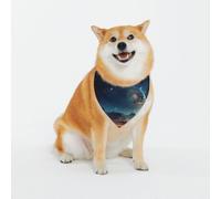 Enchanting Planet Dog Bandanas - Adjustable Pet Scarf, for Small to Large Dog Puppy Cat, Black