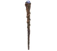 Enchanting Rustic Twisted Branches Wand with Radiant Purple Sphere - 27.5x6.5 Centimetres - Unique Design - Perfect for Witch & Wizard's Collection
