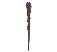 Enchanting Rustic Twisted Branches Wand with Radiant Purple Sphere - 27.5x6.5 Centimetres - Unique Design - Perfect for Witch & Wizard's Collection