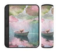 Enchanting Scene Beneath Water Lily Leaves 2 Pack carseat Strap Covers, More Comfort Driving, seat Belt Cover for Adults