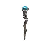 Enchanting Silver Claw Wand with Radiant Blue Gem - 24cm x 3.5cm (1 Pc.) - Unique Design - Perfect For Every Witch & Wizard's Collection - Ideal Gift