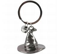 Enchanting Silver Witch Hat Keyring - 6cm (1 Pc.) - Unique & Dazzling Charm Accessory - Perfect Gift for Halloween & Magic Lovers