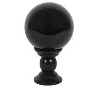 Enchanting Small Black Crystal Ball on Stand - 19cm x 9cm (1 Pc.) - Powerful Fortune Telling and Scrying Tool, Captivating Table Décor for Halloween