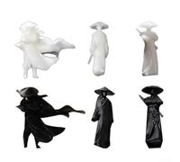 Enchanting Swordsman Decor 6Pcs Errant Bonsai Figures Symbolizing Martial Arts