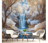 Enchanting Waterfalls Mural Mixed Colors Murals Leaves of The Enchanted Forest Wallpaper Modern Photo Wallpaper for Bedroom Living Room Hotels 200×150 Cm Fashion Hd Wallpapers Home Decor Art