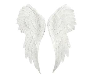 Enchanting White Large Glitter Angel Wings - 54cm x 21.5cm (1 Pair) - Authentic Design, Durable Material - Perfect for Home & Office
