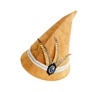 Enchanting Witch Hat With Delicate Feathered Trim Halloween Party Accessory Flexible Lightweight Polyester Headpiece Unisex Fantasy Theme Hat