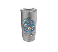 Enchanting Witch Silhouette Cosmic Galaxy Art Lover Stainless Steel Insulated Tumbler