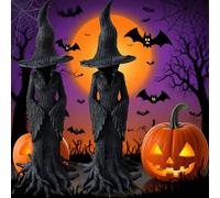 Enchanting Witch Statue, 2025 Halloween Witch Statue Gothic Halloweens Figurines Retro, Small Ornaments and Statues, Halloween Home Outdoor Desktop Decoration (B2)