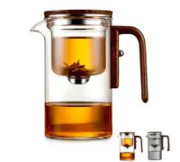 Enchantipot, Enchantipot Magic Pot, Tranquil Tea Pot, Witchcraft Teapot, Bypierce Tea Pot, Glass Teapot with Infuser, Water Separation Glass Tea Pot for Loose Tea(Clear,520ML)