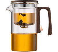 Enchantipot Magic Tea Pot - Clear Glass Teapot with Infuser & Heat-Resistant Strainer (720ML)