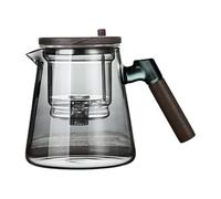 Enchantipot Teapots - 750ml Convenient Press Control Glass Teapot | Suitable Magic Teapot with Wooden Handle, Tea Maker Pots, Teapots for Loose Tea Water Separation, Home and Outdoor