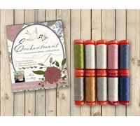Enchantment by Jackie Macdonald 50wt (220 Yds Each) 2-12wt (54 Yds Each) 10 Small Spools - 100% Egyptian Cotton for Hand Embroidery, Quilting, Decorative Sewing