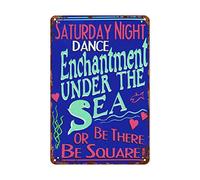 Enchantment Under The Sea Dance Movie Poster Movie Poster Vintage Tin Signs Retro Metal Signs Metal Artwork Wall Art Man Cave Bedroom House Home Living Room Decor Decorations Gifts 8x12 inch inch