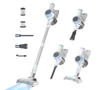 ENCHE Cordless Vacuum Cleaner, 500W 45Kpa Powerful Stick Vacuums with 45 Mins Runtime, LED Touch Display, Lightweight Design, Ideal for Pet Hair and All Floor Types (White)