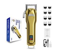 ENCHEN Hair Clipper for Men - 180 Min Usage Cordless Beard Trimmer, Type-C Rechargeable Electric Razor for Head, Face, & Neck, LED Display, Adjustable Mens Grooming Shaver Kit with 8 Guided Combs