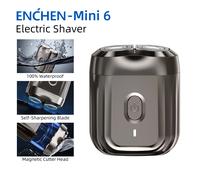 ENCHEN Mini Portable Electric Shaver - Rechargeable USB Type-C Beard Razor, Magnetic Blade, Waterproof Double Flex Head Razor for Wet and Dry Shaving, Instant Men Face Grooming Shavers