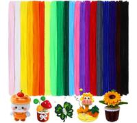 ENCHOL 200 Pcs Pipe Cleaners for Craft, 20 Colors Chenille Stems Craft Supplies, 30cm Long Crafting Pipe Cleaners for DIY, Art Project, Decoration