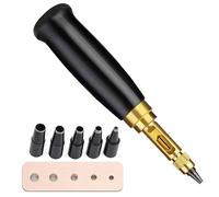 ENCHOL Adjustable Japanese Screw Hole Punch, Leather Hole Punch-Black