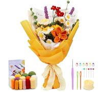 ENCHOL Crochet Kit for Beginners Adults, Rose Bouquet Beginner Crochet Kit, Complete Flower Crochet Kits for Starters with Step-by-Step Video Tutorials for DIY Craft Creations