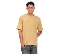 ENCIGER® Men’s Oversized T-Shirt | 100% Cotton Drop Shoulder Tee | Plain Solid Casual Fit (Beige, XL)