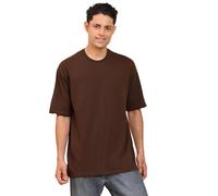 ENCIGER® Men’s Oversized T-Shirt | 100% Cotton Drop Shoulder Tee | Plain Solid Casual Fit (Brown, M)
