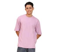 ENCIGER® Men’s Oversized T-Shirt | 100% Cotton Drop Shoulder Tee | Plain Solid Casual Fit (Lavander, M)