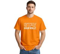 ENCIGER Mens Cotton Graphic Printed T-Shirt with Motivational Slogans and Typography Design Orange, XXL