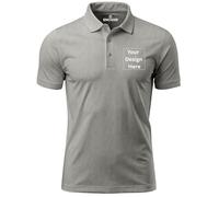 ENCIGER Personalized Round Neck T-Shirt with Photo Print, Text, Logo, or Company Name. Customized Half Sleeve Polo Tee for Men & Women - Print Your Own Photo, Image, or Text Design Grey,S