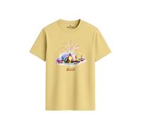 ENCIGER Regular Fit Happy Diwali Printed T-Shirt for Men | Festive Crackers and Diyas Design | Indian Festival of Lights Celebration Outfit for Family Gatherings Beige, 2XL