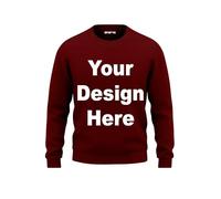 ENCIGER Unisex Front & Back Personalized Crewneck Sweatshirt Custom Logo Print Maroon, XL