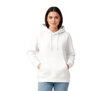 ENCIGER Womens & Girls Plain Hoodie - Soft Cotton Fleece Sweatshirt with Kangaroo Pocket & Drawstring Hood | Warm, Comfortable Casual Winter Wear for Daily Use White, XL