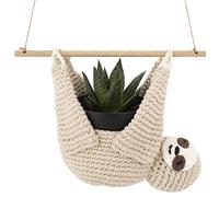 Encike - Home Decor Sloth Hanging Planters for Indoor Plants, Indoor/Outdoor Hanging Plant Holder, Plant Hanger Gift Idea for Sloth Lovers, Animal Wall Planter, 4 inch