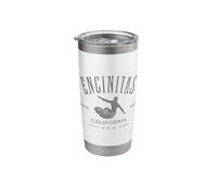 Encinitas California Surf Distressed Design Stainless Steel Insulated Tumbler