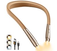 enclize LED Neck Reading Light, Book Light for Reading in Bed, 3 Colors, 9 Brightness Levels, Lightweight Comfortable Design, Long Lasting, Perfect for Knitting,Crafting,Camping,Gold Rose