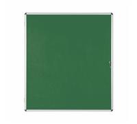 Bi-Office Enclore Display Case, Green Felt Surface, Lockable Acrylic Door, Aluminium Frame, 1160 x 1288 mm - 20x A4
