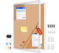 Enclosed Bulletin Board Silvery