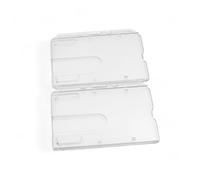 Enclosed Card Holder - 2 Pack - Secure, Strong, Transparent ID Holder for Lanyards, Perfect for Staff, Students, Office Workers, Employees, NHS - Built to Last Lanyard Badge Enclosure by ALG ID Cards