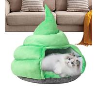 Enclosed Cat Bed Poop Shape Cat Bed House Soft Cat Hat Comfortable Cat Tent Pet Beds Cosy Pet Supplies for Cats and Small Dogs Ideal for Sleeping and Relaxing In A Warm and Cute Design