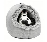 Enclosed Cat Bed,Soft Warm Nest with Handle Calming - Cat Cave Bed Warm House - for Kitten Puppy Small Medium Pet Indoor Bedroom Living Room Balcony Home Apartment Winter Sleeping