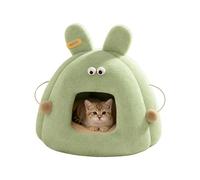 Enclosed Cat Cave - Indoor Kitten Bed, 40x40x35cm Warm Pet Bed for Bedroom Corners, Cotton Cat Tent with Tunnel Feature, Feline House, Whimsical Cats Haven for Holiday Season