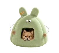 Enclosed Cat Cave - Indoor Kitten Bed | 40x40x35cm Warm Pet Bed for Bedroom Corners, Cotton Cat Tent with Tunnel Feature, Feline House, Whimsical Cats Haven for Holiday Season