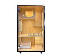 Enclosed Cat Condo Cat Cage Villa Home Indoor Cabinet House Luxury Large Double-storey