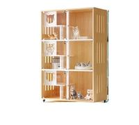 Enclosed Cat Condo Large Indoor Cat House Panoramic Villa Elegant Cage Redefine Comfort