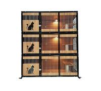Enclosed Cat Condo Wood Cat Villa Luxury Cage Extra Large Space Household Breeding Single Layer Three Cabinet