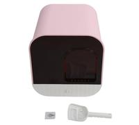 Enclosed Cat Litter Box, Large Hooded Kitten Litter Tray, Drawer Type Cat Toilet with Litter Scoop, Odor Control Covered Litter Box for Indoor Cats, Spacious Dual Entry Design with (Pink)