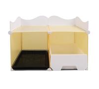Enclosed Cat Litter Box with Detachable Lid, Convenient Design for Easy Cleaning, Pull Out Drawer Design Splash Proof Covered Cat Toilet with Cat Litter Scoop (Yellow)