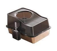 ＡＷＨＡＯ Enclosed Cat Toilet with High Sides 23.6x15.7x13.8inch for Versatile Use, Black