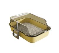 Enclosed Cats Toilet with LeakProof Barriers Reinforced Structure Eliminations Indoor Pet Litter Tray Enclosed Cats Toilet